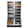 Combinación de puerta de acero inoxidable/barra de hielo + vinoteca