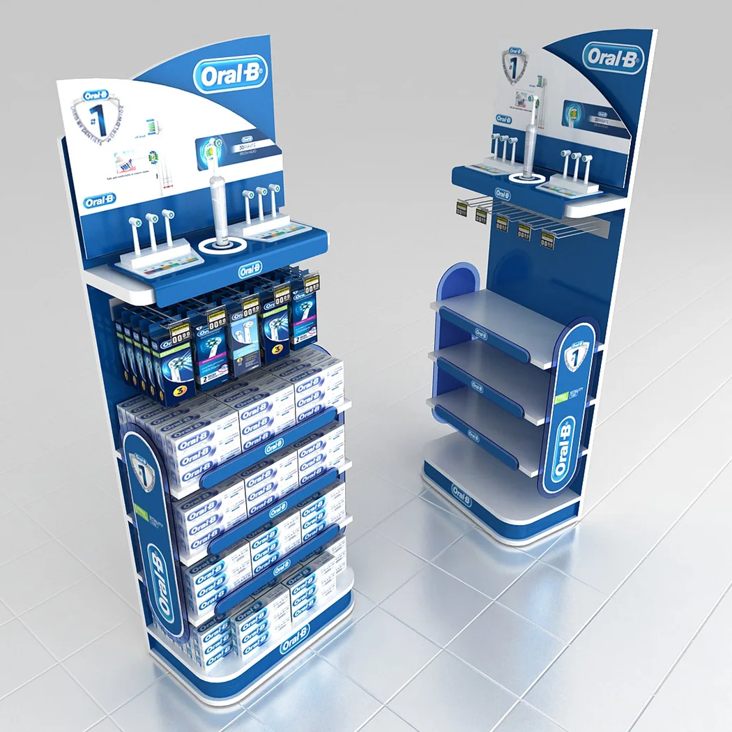Custom Paper Display Stand for Personal Care Products - Eco-Friendly Shelf for Retail Stores