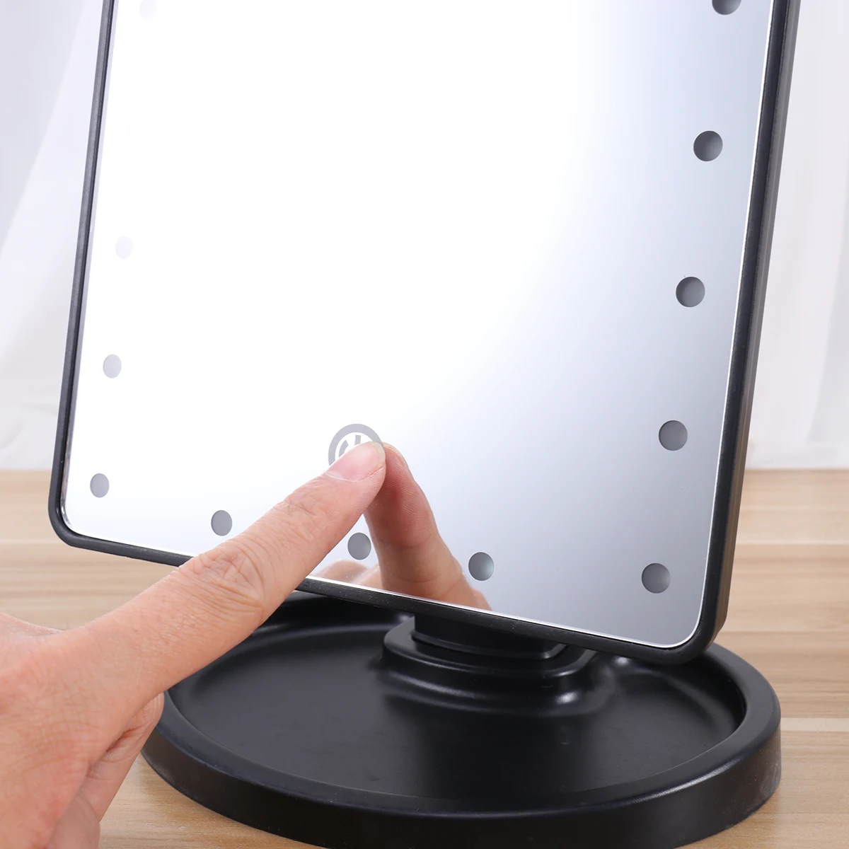 Portable LED Lighted Vanity Makeup Mirror with Touch Screen LED Makeup Mirror with Lights