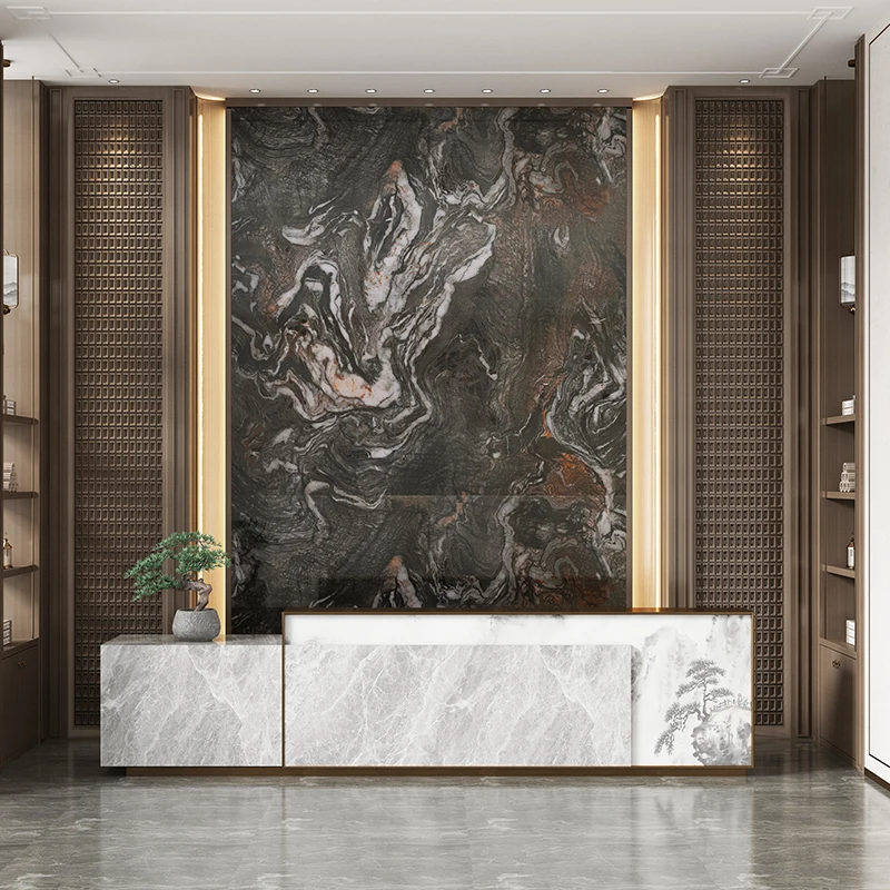 Marble Textured Wallpaper Glossy Marble Pattern Tile Self-Adhesive Wall Stickers Granite Countertop Paper Aesthetic Wallpaper