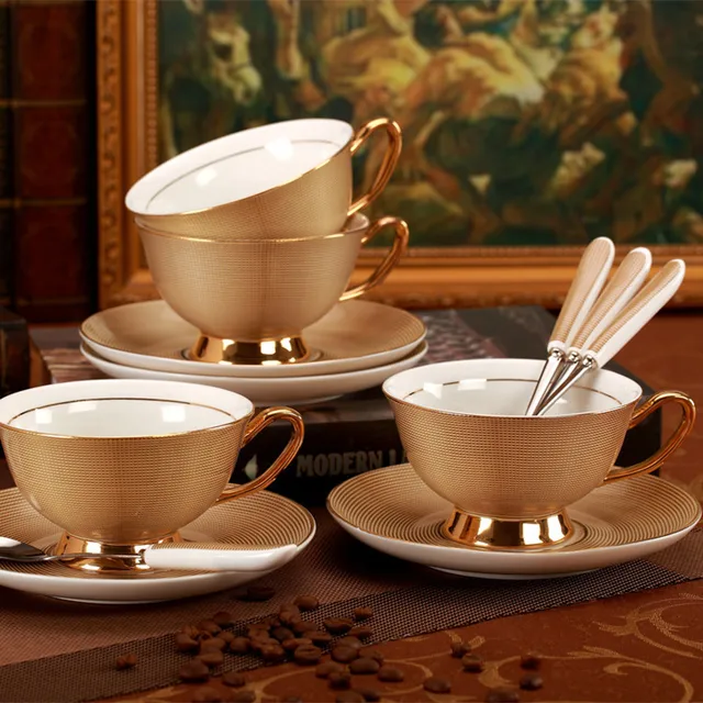 Original Design Wholesale Bone China Porcelain Latte Cup Tea Cups Mug, Ceramic Coffee Cup and Saucer with Gift Package