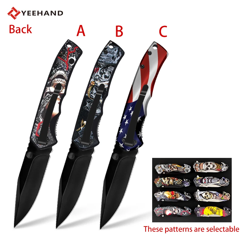 Factory Wholesale Pocket Knife 3d Printed Handle Outdoor Survival
