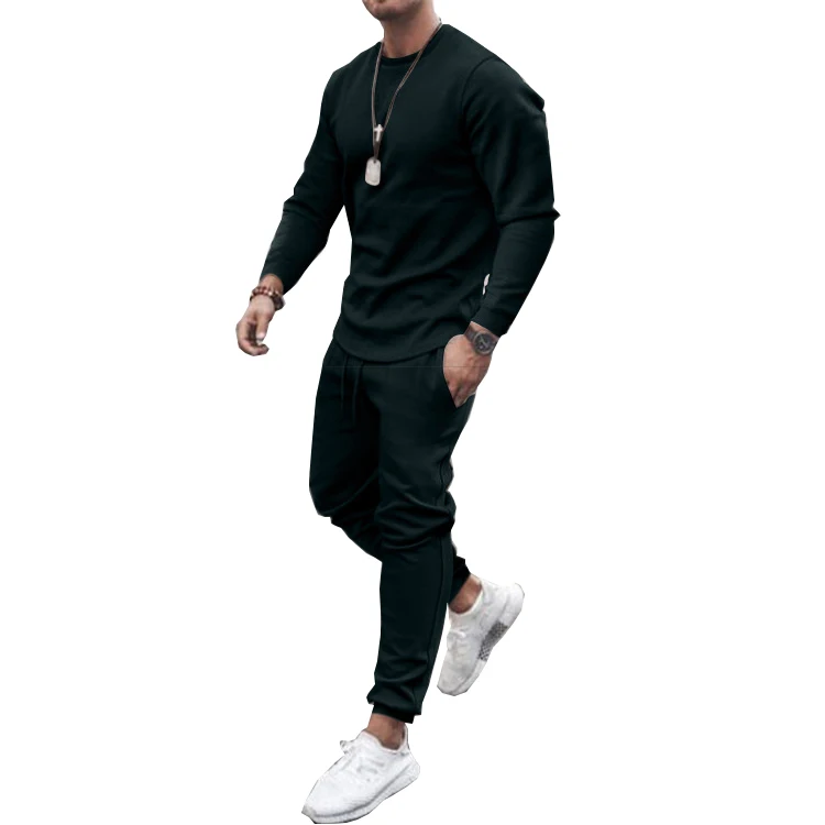 2021 Private Label Sweat Suit Spring Clothing Plain Men Training Jogging Wear for Men Hoodie Joggers Suits Set Men Tracksuit