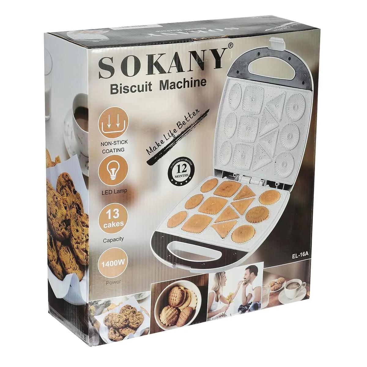 Sokany Electric Biscuit Maker - 1400W - White @ Best Price Online