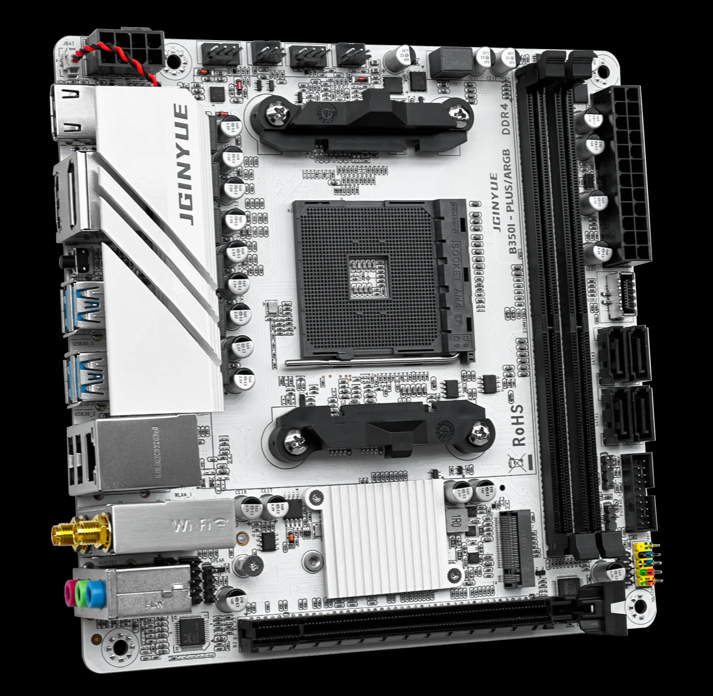 JGINYUE B350i PLUS ARGB AM4 Mini ITX Motherboard for AMD Ryzen