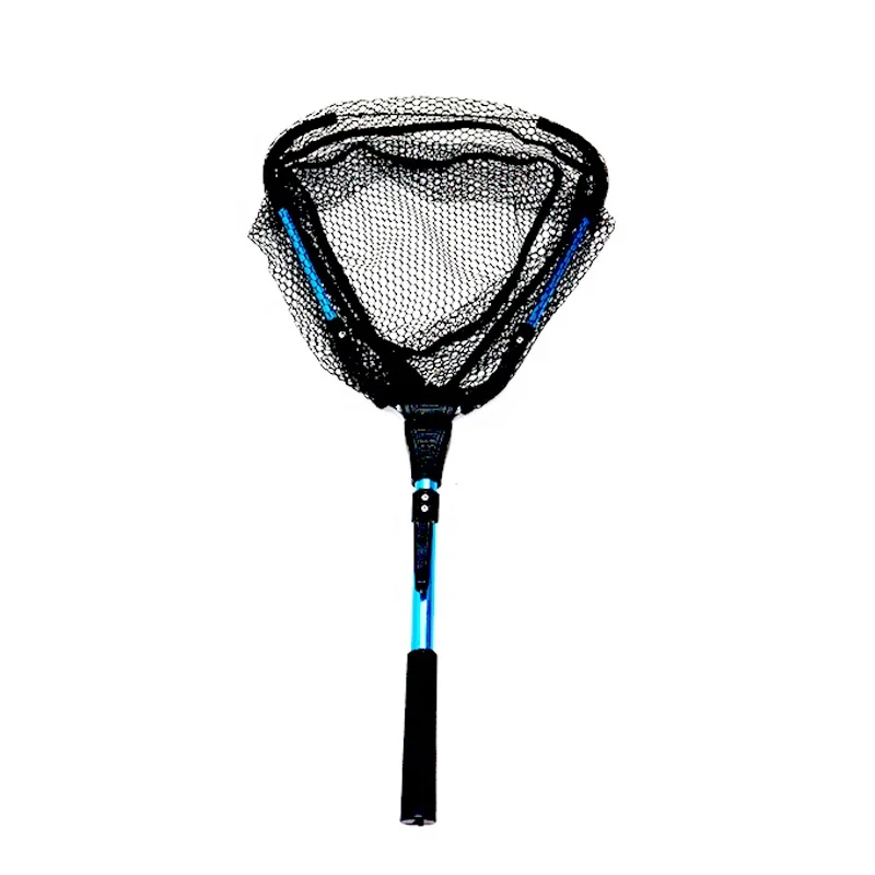 brails fishing pole Fishing Tackle Folding Fishing Brail Hand Net Pocket 3 Telescoping  Stainless Steel Pole Dip Net