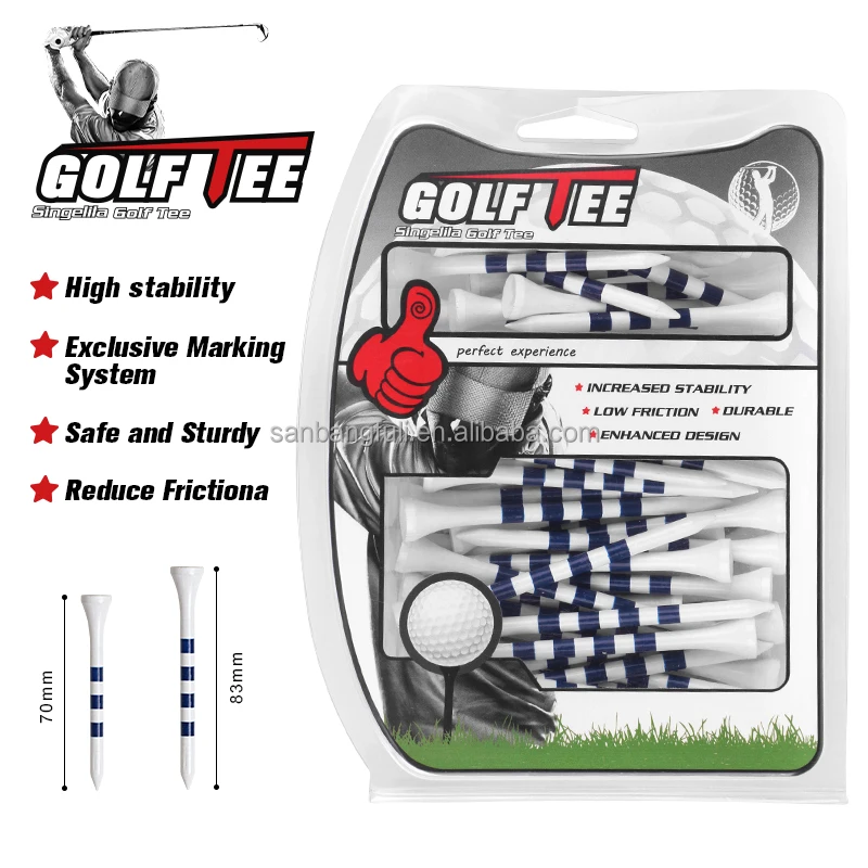 High Stability Safe And Sturdy Golf Tee Personalize Two Styles Bamboo