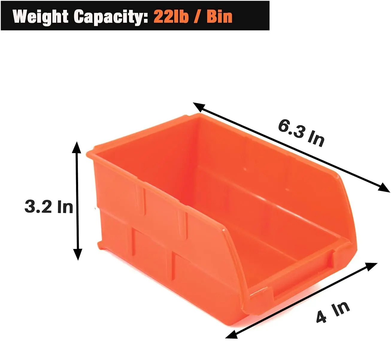 8-Bin Storage Bins Garage Rack System 2-Tier Orange Tool