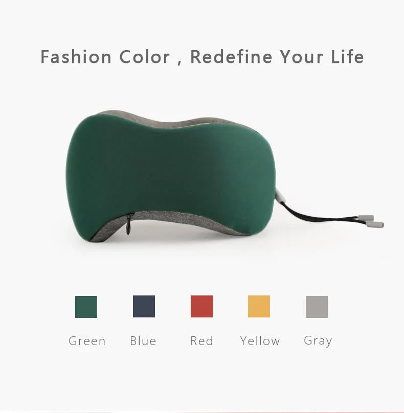 Upgraded Travel Neck Pillow for Airplane 100% Pure Memory Foam Travel Pillow for Flight Headrest Sleep