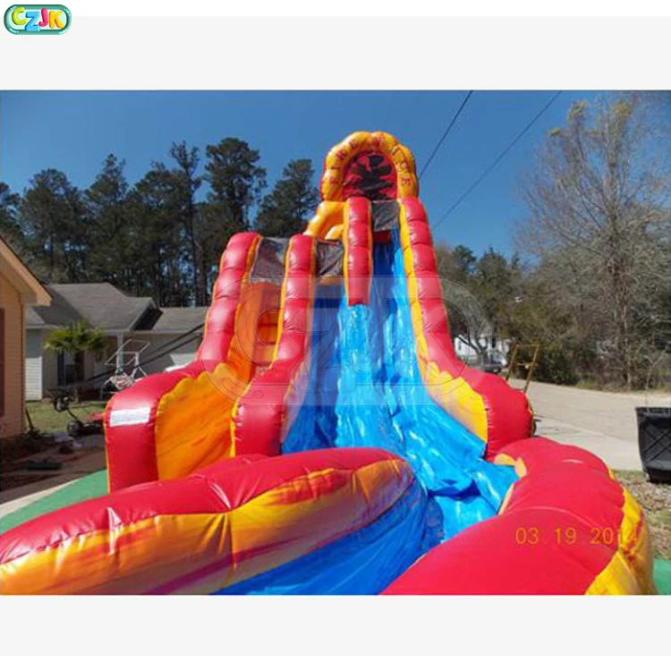 Corkscrew Volcano Inflatable Water Pool Slide for Sale