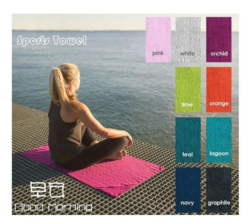 High Quality Custom Microfiber Sports Towel for Gym Golf Travel-Super Water Absorption Zipper Pocket Printed Personalization factory