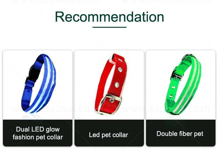 Led Luminous Dog Collars Light Up USB Rechargeable Outdoor Safety  Flashing Collars