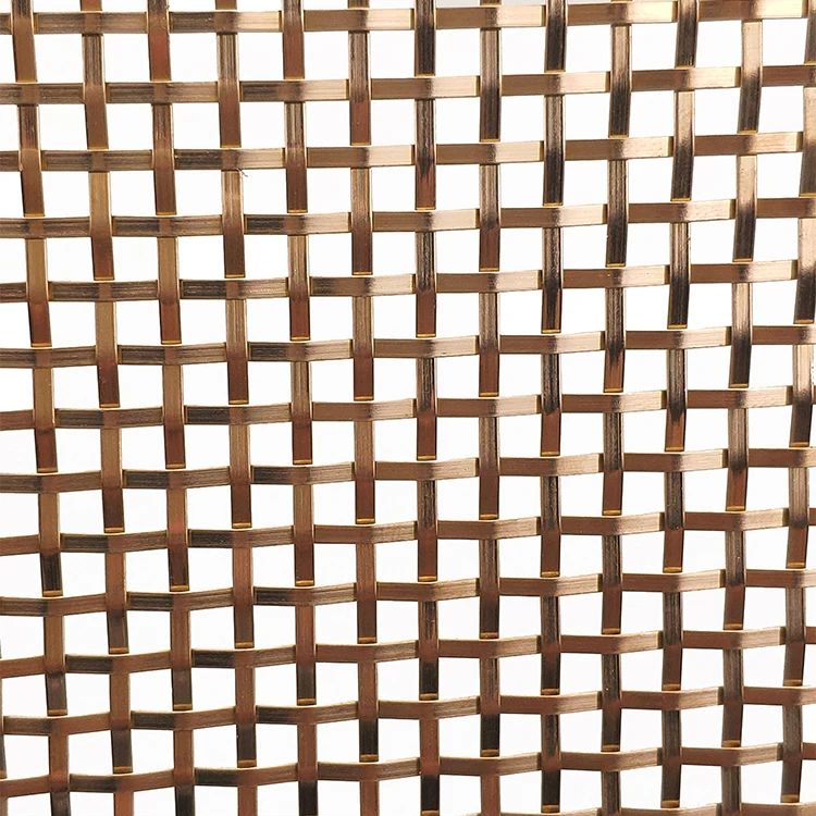 Rose Gold Color Customized Decorative Wire Mesh for Cabinets