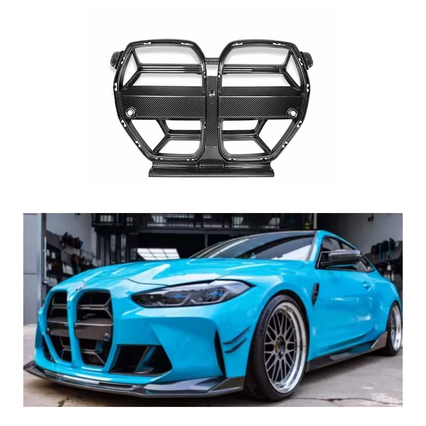 Dry Carbon Fiber Front Grille Csl Style For BMW G80 G82 G83 M3 M4 2021+ Without Acc Center Mesh