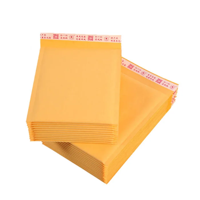 Custom Size Printed Bubble Envelopes A2 A3 A4 Air Bubble Mailing Packaging  Brown Kraft Paper Envelope