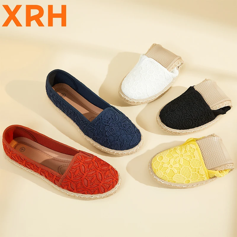 2024 Summer Wenzhou Factory Hand Made Loafers Fashion Espadrilles Shoes Women Flat Solid Color Casual Shoes Zapatos Mujeres