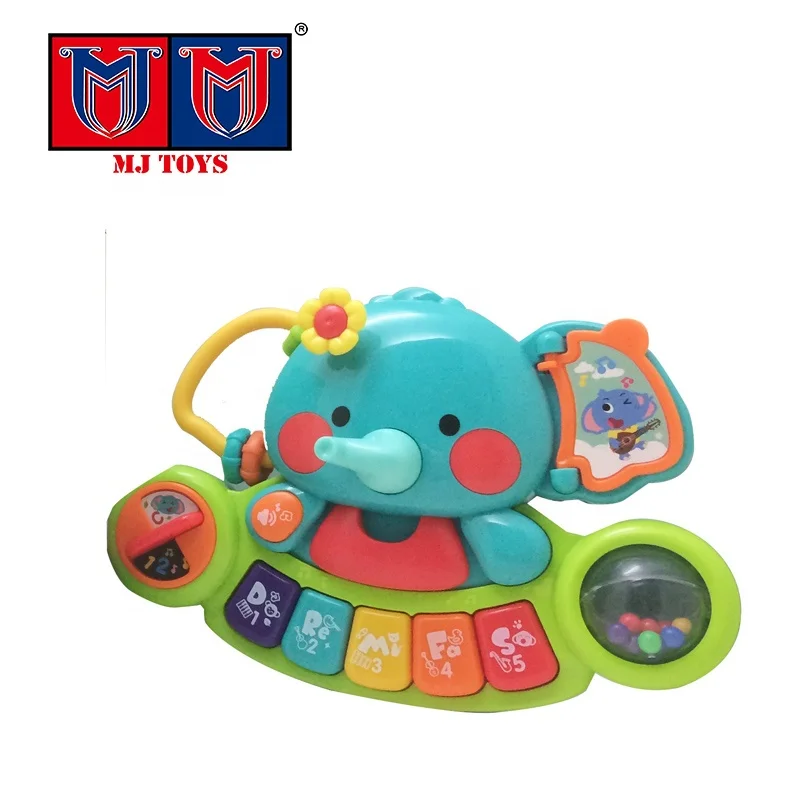 
Маленькое пианино для изучения музыки с клавиатурой в виде милого слона 