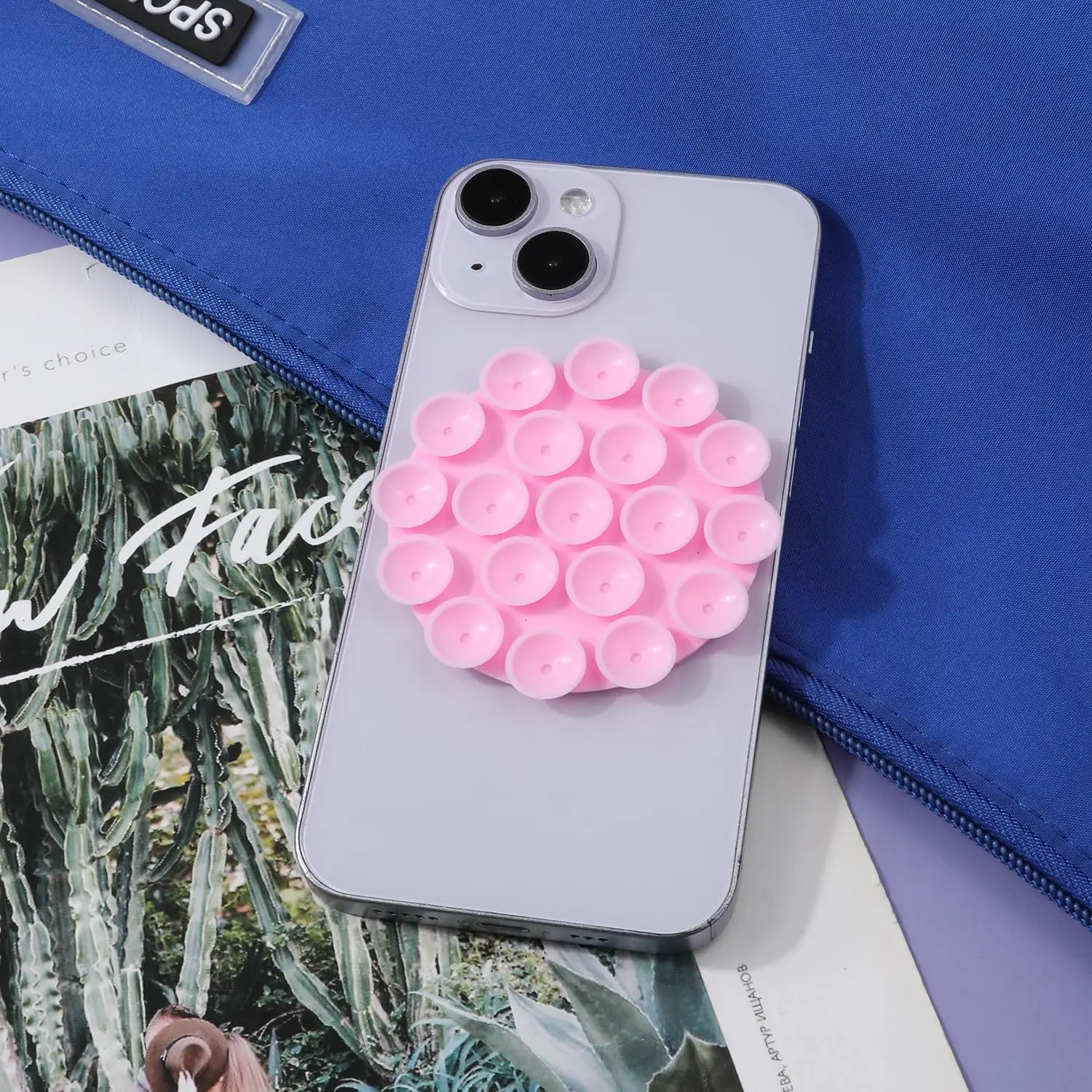 custom 19 round shape Silicone Suction Cup Phone Holders Adhesive Mount Cellphone case Compatible all mobile phone