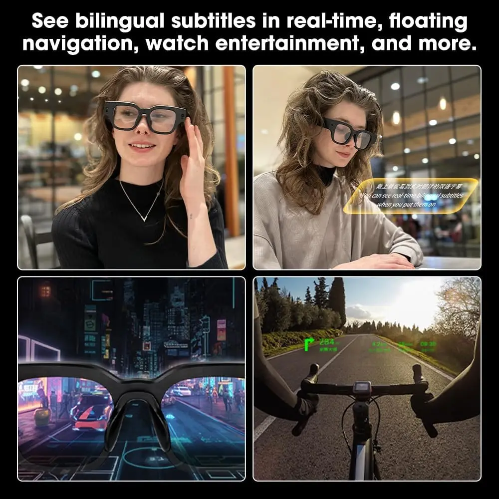 Lunettes de traduction Ai Eye Glasses Translator - Interprétation en temps réel - Prend en Lunettes de traduction Ai Eye Glasses Translator - Interprétation en temps réel - Prend en