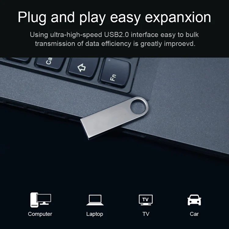 Metal Mini USB Flash Drive 64GB 32GB 16GB 8GB Pendrive USB Stick Pen Drive 4GB For Tablet PC - ANKUX.COM