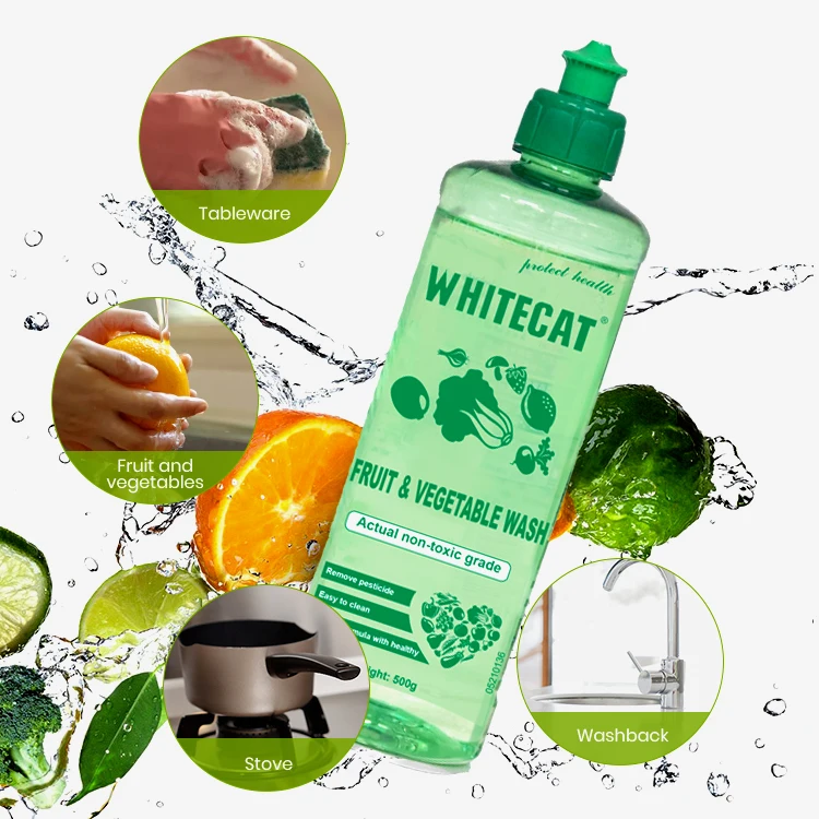 OEM Suppliers Eco-friendly No residue Powerful Detergency Dishwashing Detregent Fruits and Vegetables Washing Liquid manufacture