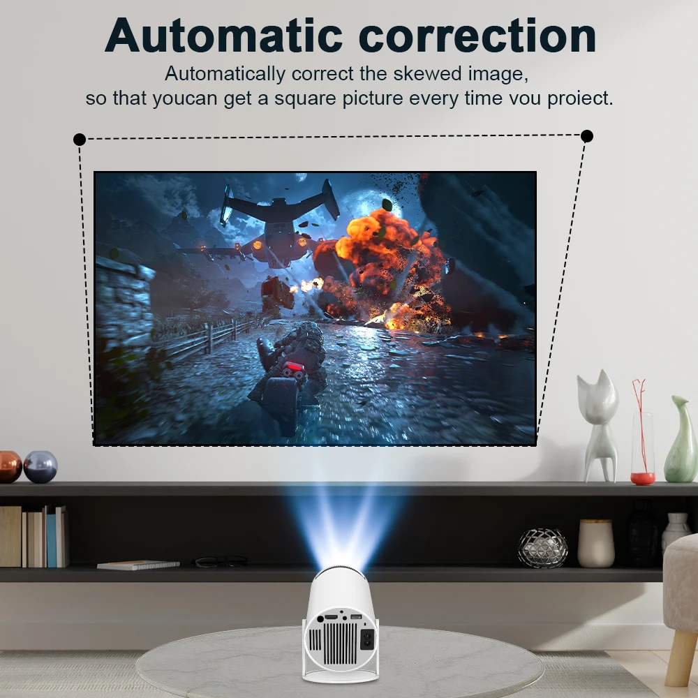 Android 11 Projector 4k Dual Wifi6 200 Ansi Allwinner H713 Bt50 1080p