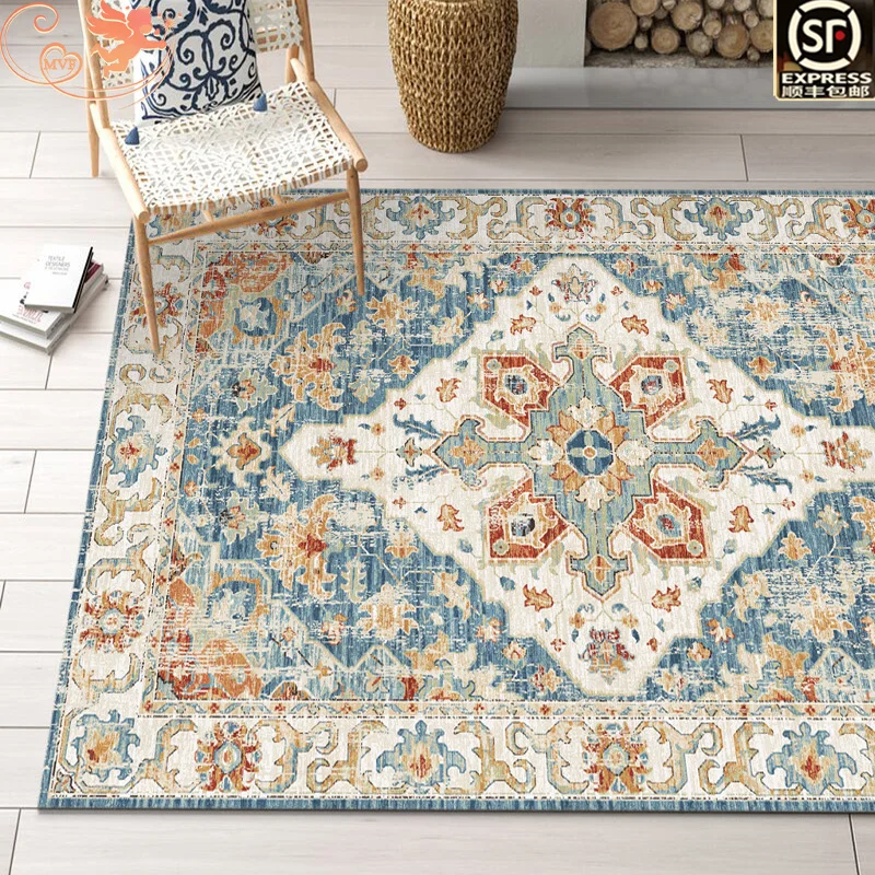 Chenille 3d Printed Persian Custom Low Price Carpets And Rugs Retro