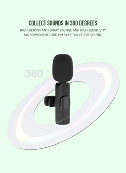 Wireless Mini Lavalier Microphone For Smart Phones
