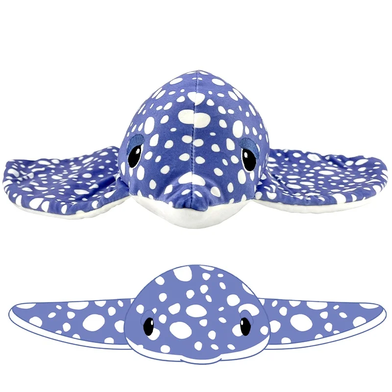 CPC EN71 Professional Custom Large Plushies Pillow Super Soft Realistic Stingray Stuffing Big Stuffed Ocean Animal Plush Toy