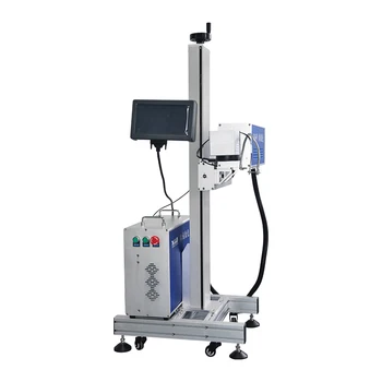 CO2 Flying Laser Marking Machine 30W For Wood Leather Number Date Automatic CO2 Laser Marking Machine