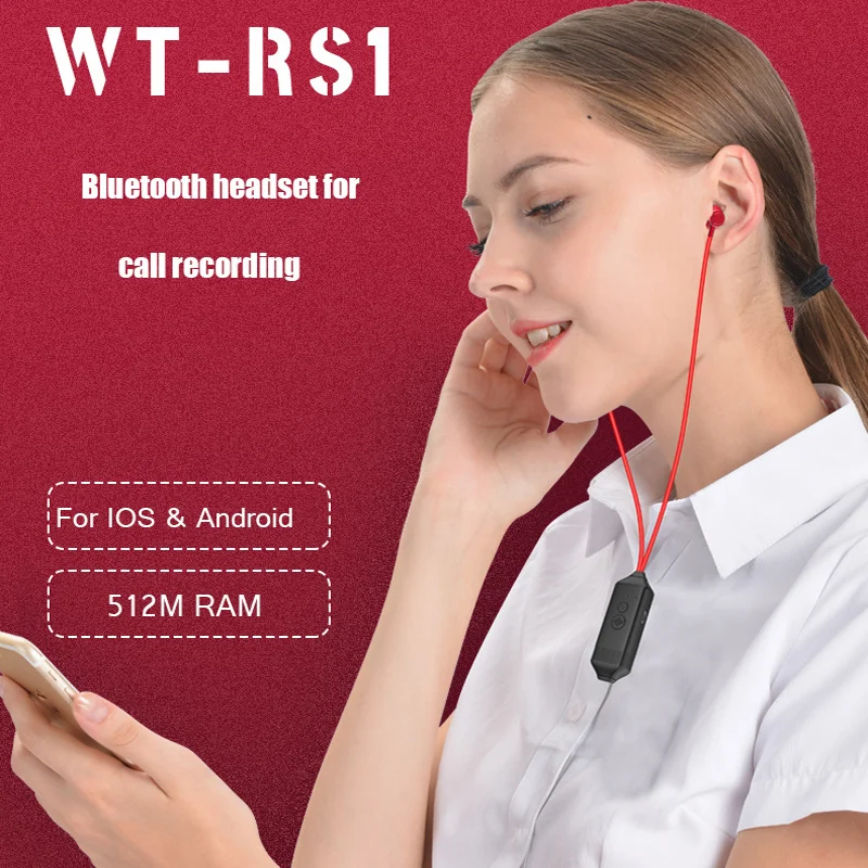 Call Recording Headset Mobile Phone Call Recording Equipment Phone Call Recorder Earphones for iPhone and Android