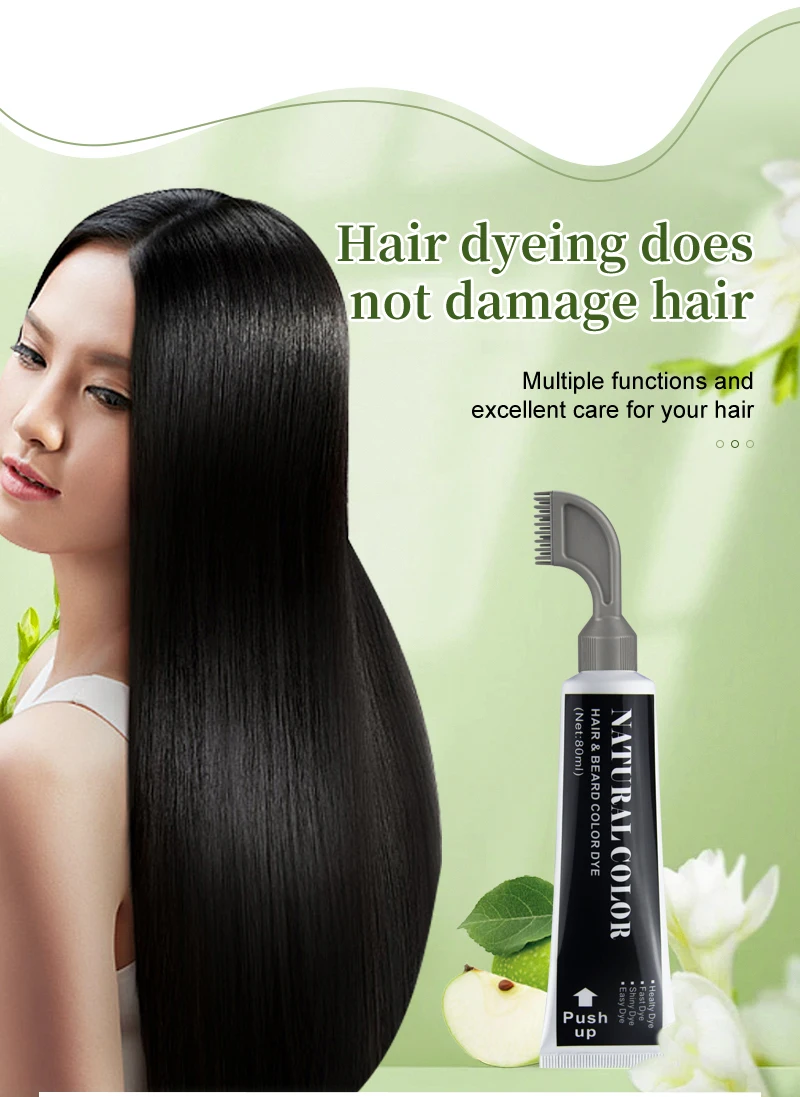 Brown Hair Color Filler 100 Cover Gray White Hair Color Dye Black