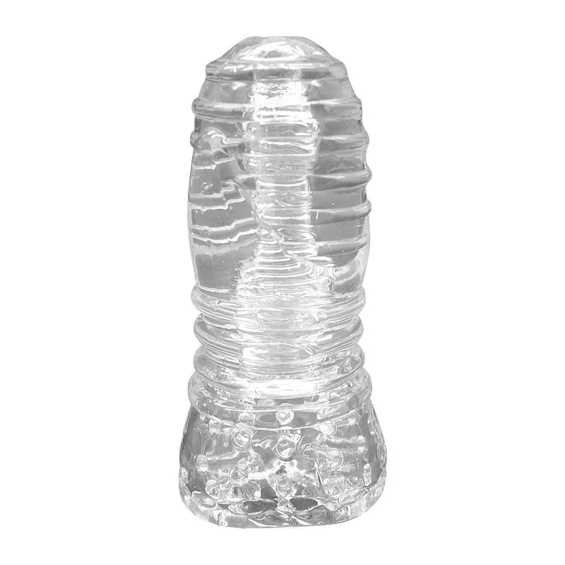 Male Masturbator TPE Sleeve Masturbation Aid Penis Exercise Sex Toy Men  Open Ended Ultra Soft Textured Waterproof