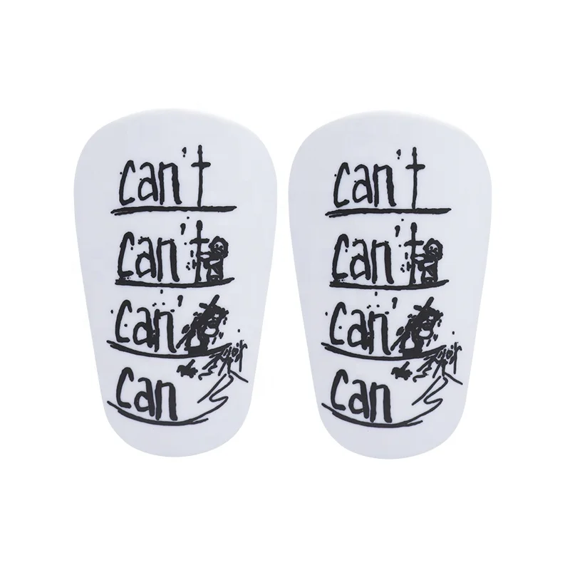 2 Paires Protège-Tibias De Football 8x5cm Croix Noire Et