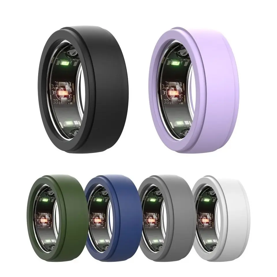 Inel inteligent cu carcasa de protecție din silicon elastic, rezistent la transpirație și la zgârieturi, accesoriu sport pentru Oura Ring Gen 3 și Galaxy Ring