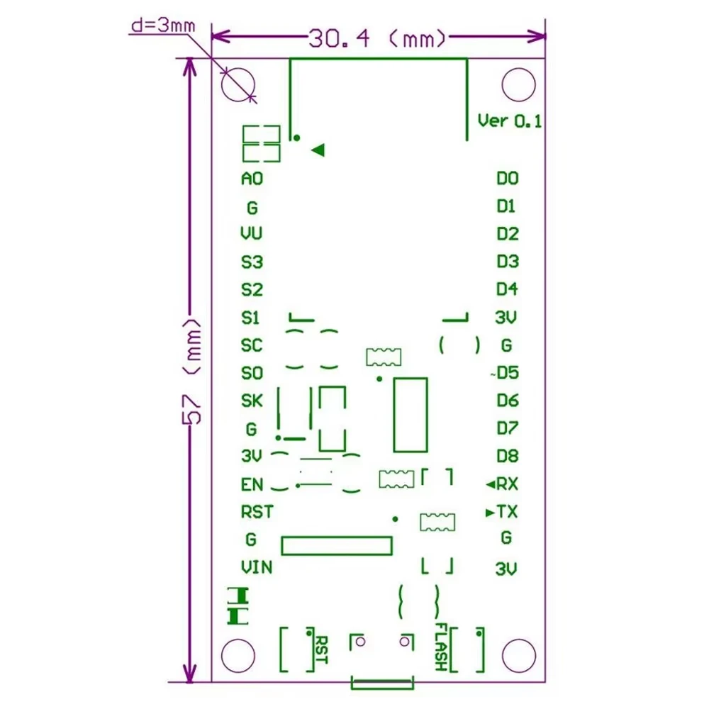 KUONGSHUN OEM WIFI Wireless Module CP2102 30PIN NodeMcu Lua WIFI V2 Internet ESP8266 Development Board Based for DIY Robot Kit