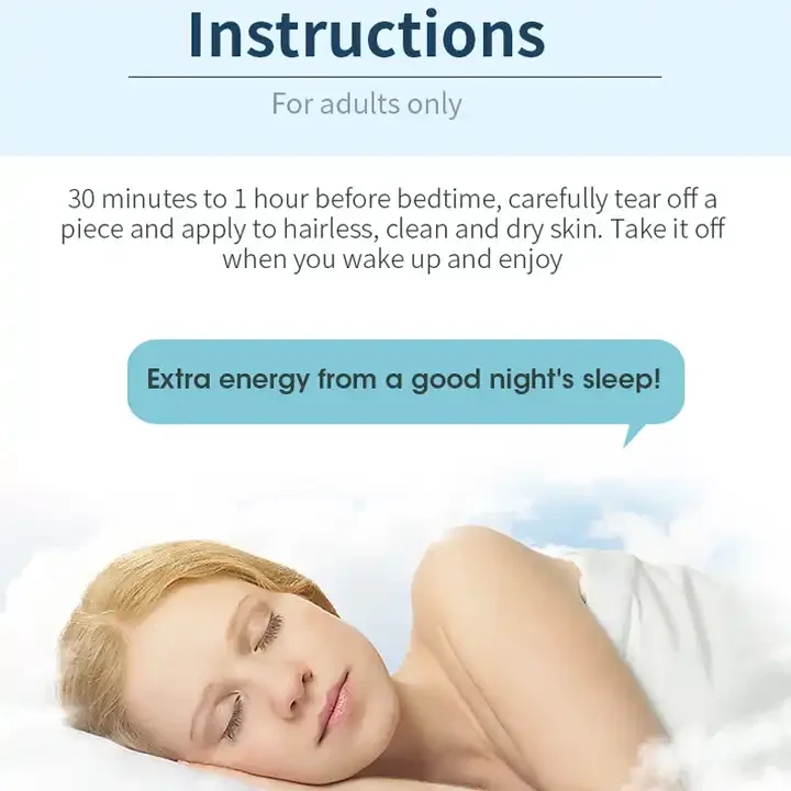 MQ Hot Selling Melatonin Calming Herbals Insomnia Sleep Aid Insomnia Patch Sleep Plaster