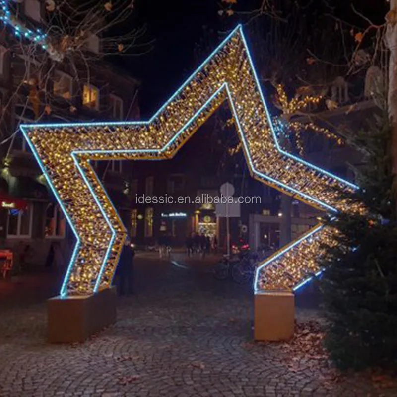 Outdoor Giant LED Lighted Illuminated 3D Ornament Arch Decoration for Exterior Winter Festival Holiday Displays for Zoo Park