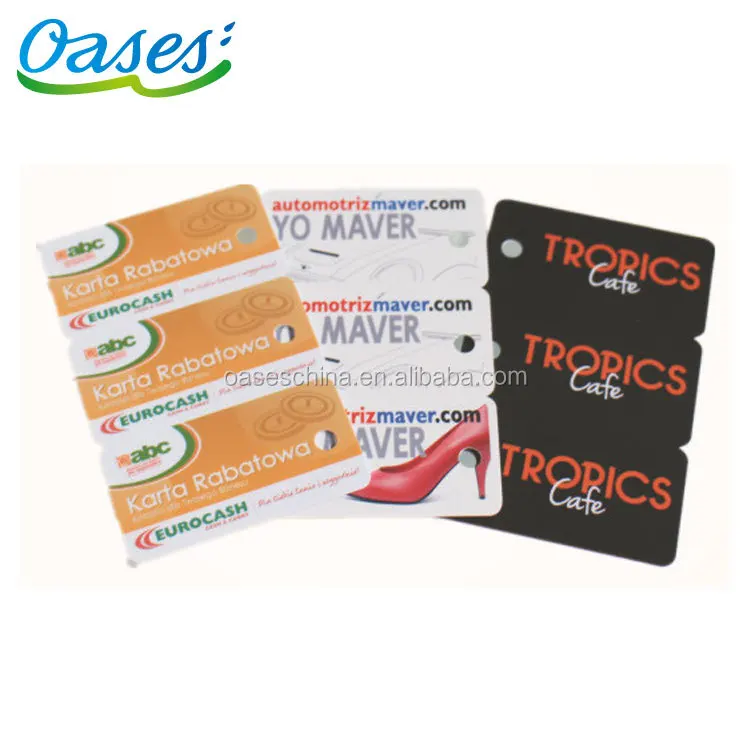 Full Color Printing 3 up Plastic Combo Barcode Card Key Tag