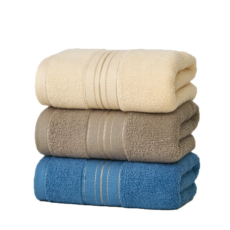 towels custom Gold satin gift for plain soft absorbent adult towel thickened logo cotton towel