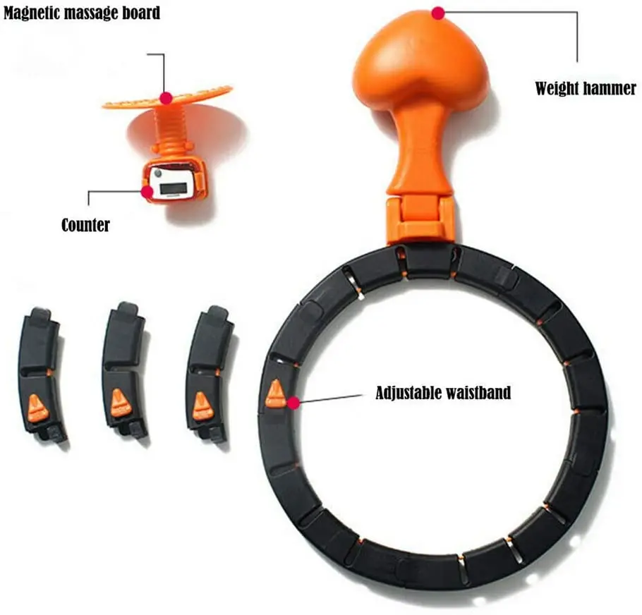 Автоматическое вращение кольцо регулируемое упражнение для похудения умная счетная петля кольцо Hula Съемная фиксированная потеря веса фитнес оборудование