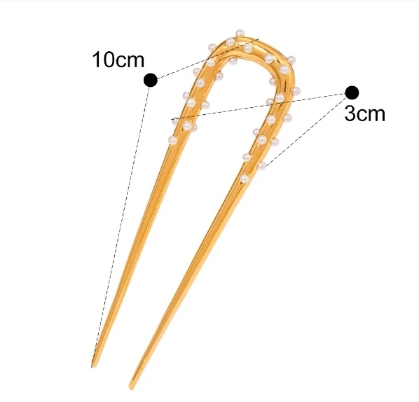 Высококачественные шпильки из цинкового сплава простые элегантные металлические заколки для волос U-образной формы вилка европейских женщин аксессуары девочек