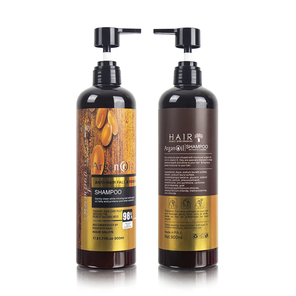 Natural Hair Hotel Ginger Argan Oil Treatment Hair Care Products Anti Dandruff Care Growth Shampoo and Conditioner
