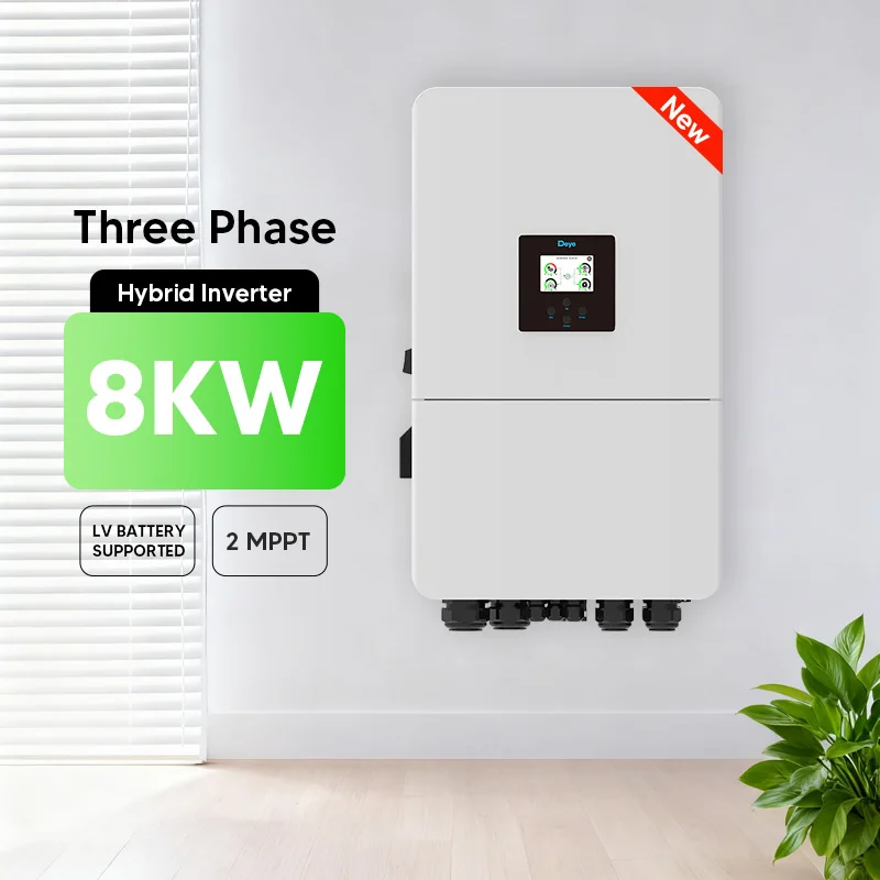 Deye 5KW 6KW 8KW 10KW 15Kw Three Phase Solar Power Inverter Price Ip65 3 Phase Smart Dual Output on Grid Hybrid Solar Inverter