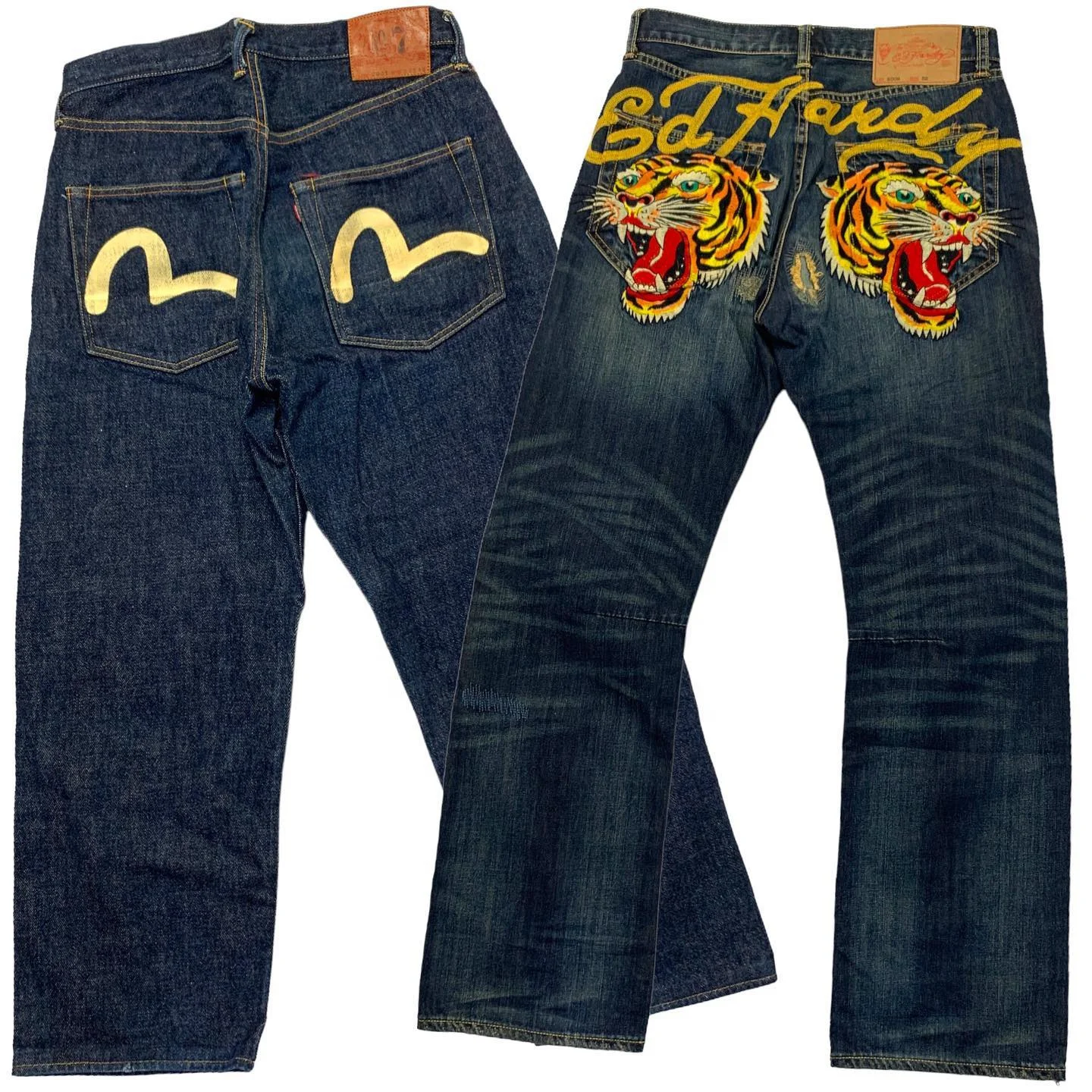 Custom Logo Embroidered Jeans Straight Leg Cotton Elastic Denim Pants ...