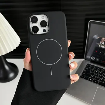 2025 Trendy TPU Magnetic Wireless Charging Frosted Case Cover for iPhone 12 13 14 16 Pro Max Plus New Design Mobile Phone Cases