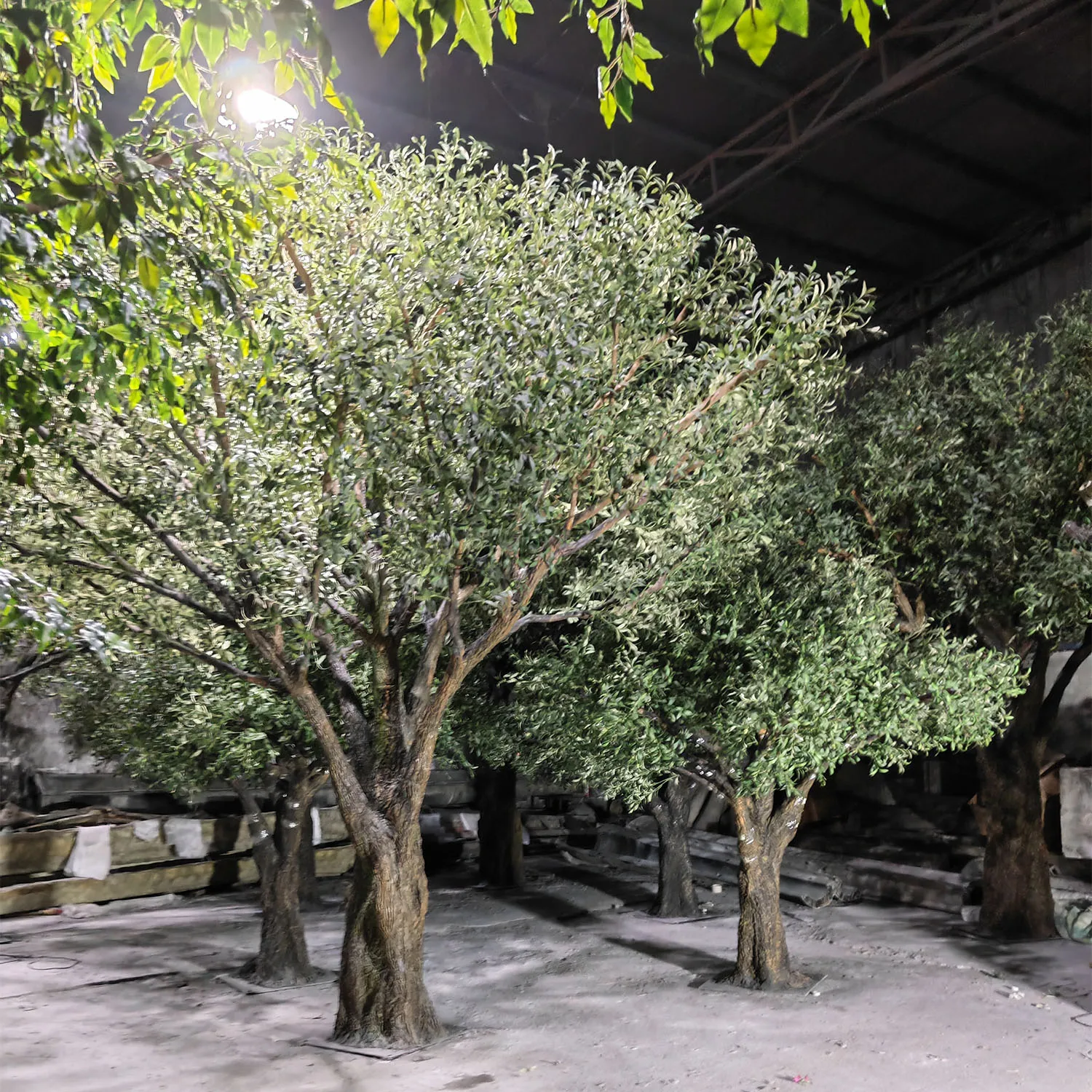 Factory Price Custom Cheap Large Green Ficus Tree Look Natural Fake Olive Tree Artificial Big Banyan Tree for Indoor Home Hotel