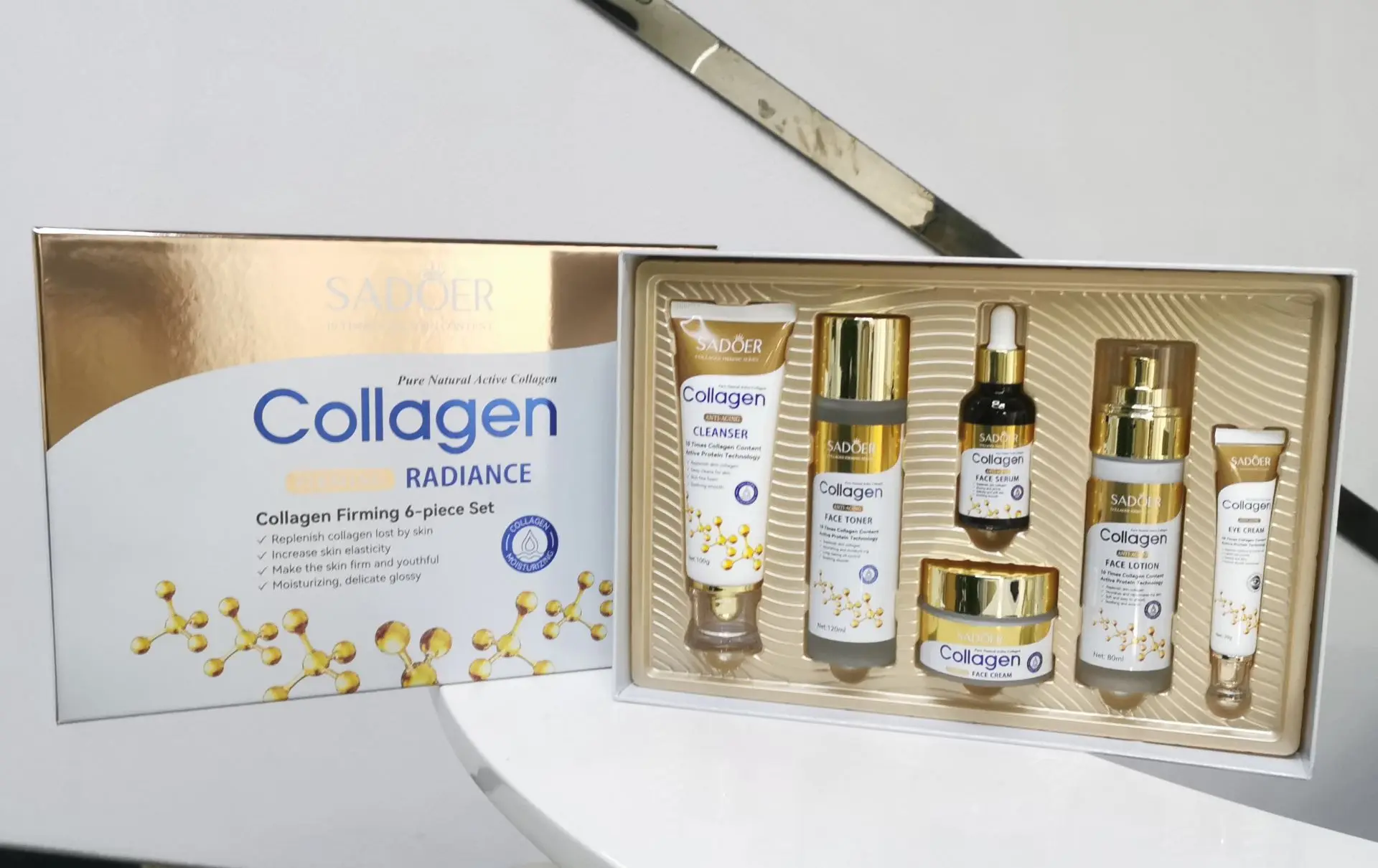 SADOER 6pcs Collagen Firming Cream Set - Brightening Eye 