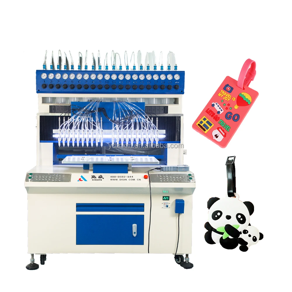 3d Logo Label Making Machine Silicone Patch Making Machine Factory Soft Pvc Shoe Decorations Pvc Key Tag Making Machine