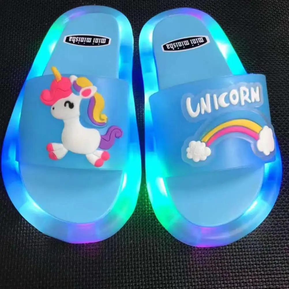 Custom Cartoon LED Flip Flops - Anti-slip Thick Sole